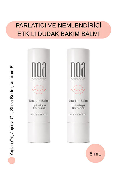 noa cosmetics Dudak Bakım Parlatıcı ve Nemlendirici Lip Balm 2li Set - Jojoba...