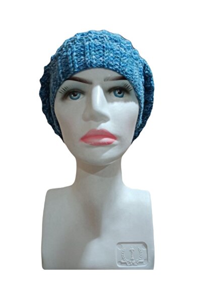 Nadom Women's Winter Beanie Hand Knitted Patterned Pompom Soft Hat