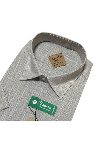 ALMİNA Classic Cut Single Pocket Cotton Shirt