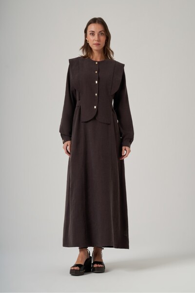 Nuss 2036 Front Buttoned and Back Belted Dress