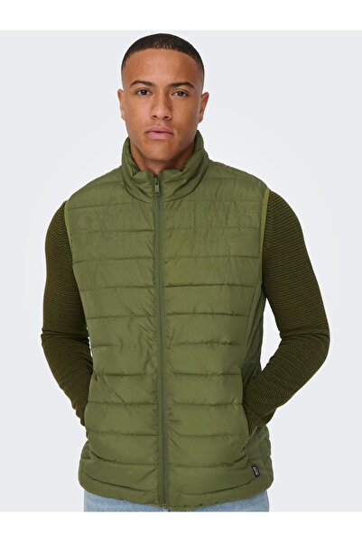 Only & Sons ONSBRON PRSLUK SA KROJOM OTW VD Muški zeleni prsluk - 22025685