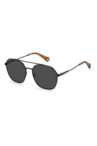Polaroid نظارات شمسية PLD 6172/S سوداء للبالغين من الجنسين، مقاس 57 ملم