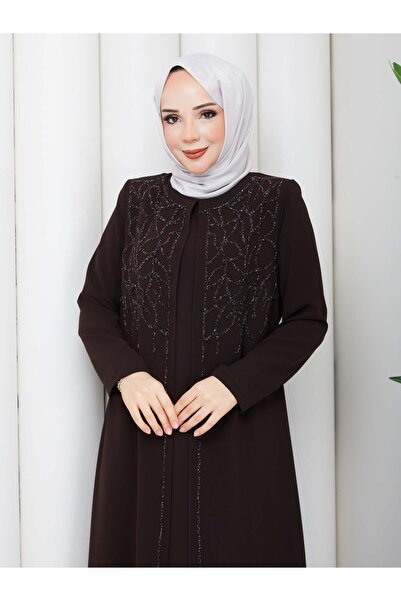 ESLEMNUR Vine Stone Decorated Plus Size Mother's Dress