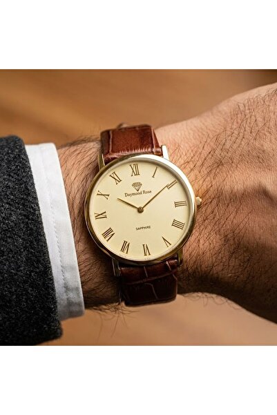 PİGADO Daymond Rene Men's Wristwatch with Brown Strap