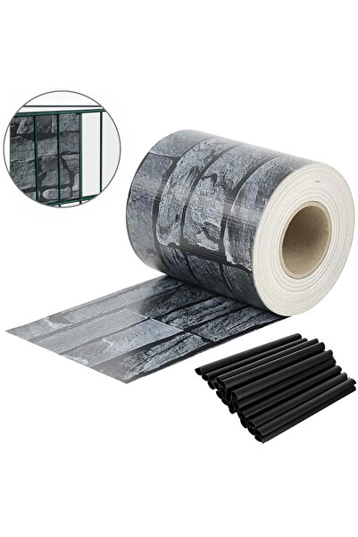 zola Banda decorativa gard model piatra, 20 clipsuri incluse, 19 cm x 35 m, P...