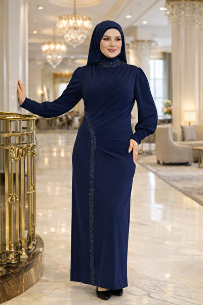 ELBENMODA Şık ve Zarif Taşlı Abiye Elbise 3021
