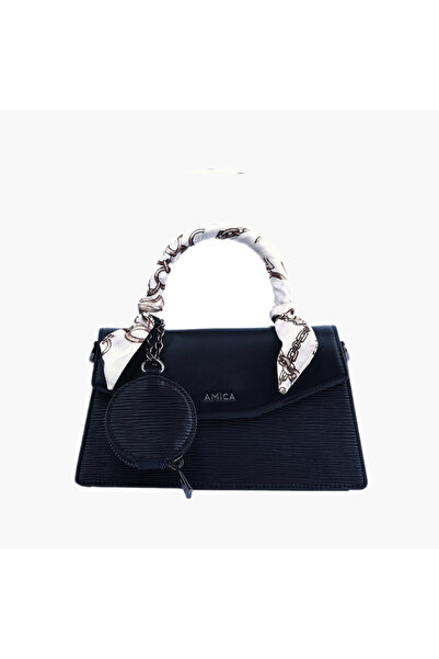 AMICA Textured Crossbody Bag Scarf Handle