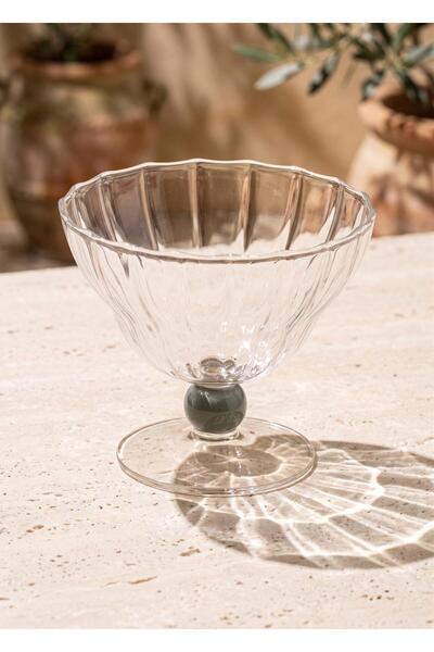 The Mia Glass Ice Cream and Dessert Presentation Bowl Silver 240 ml