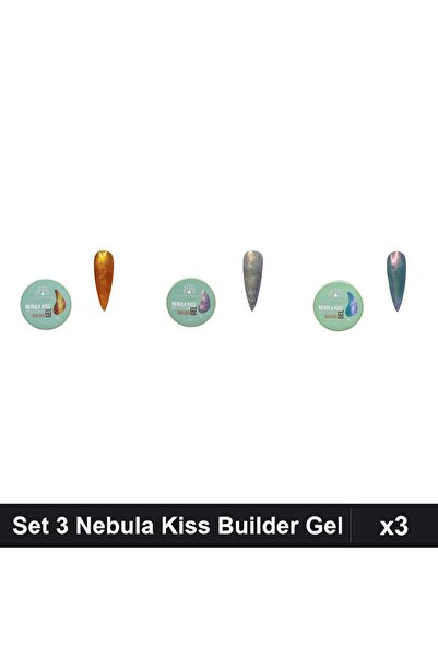 global fashion Set 3 Nebula Kiss Builder Gel 15g - Nr.03, Nr.05, Nr.11