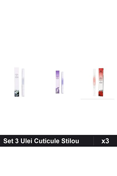 NAİLS Set 3 Ulei Cuticule Tip Stilou - Osmanthus, Lavanda, Trandafir