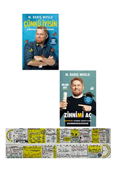 Doğan Kitap M. Barış Muslu 2 Kitap Set / Çünkü İyisin - Zihnimi Aç + Özel Cetvel