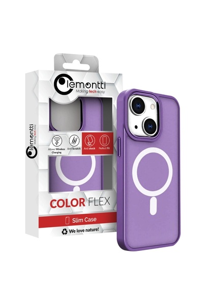 lemontti Husa Color Matte MagSafe iPhone 15 Mov