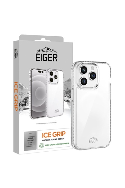 EIGER Husa Ice Grip iPhone 15 Pro Max Clear