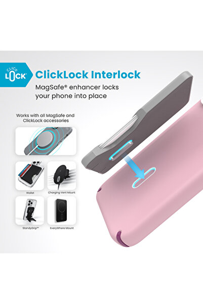 Speck Presidio2 Pro ClickLock & MagSafe - Husă iPhone 16 Pro Max (Roz Wednesd...