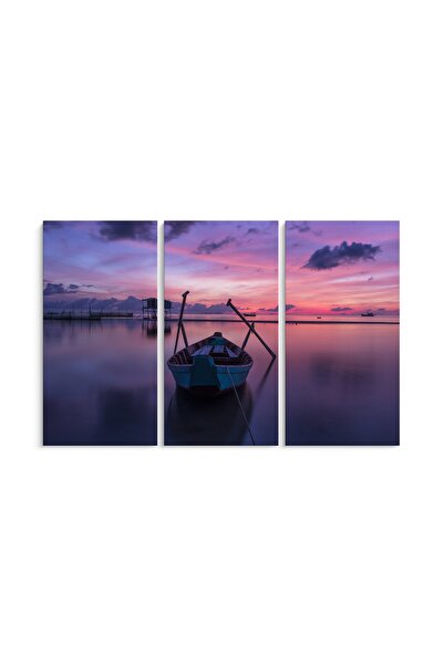 PRINTFINIT Fisherman's Boat Painting | 3 Pieces