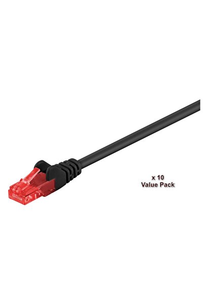 MicroConnect U/UTP CAT6 7M Black10 PACK 1 pcs. = 10 pcs. in one bag AWG 26, PVC