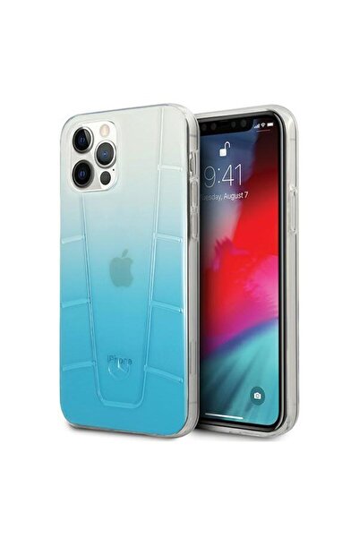 Mercedes Benz Husă Mercedes Transparent Line pentru iPhone 12 Pro Max - albastru