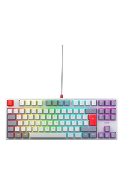Cherry XTRFY K4V2 Tastatur RGB Wired DE Red TKL 80% Retro