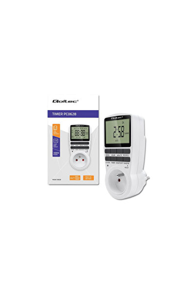 Qoltec Programator electronic de timp PC0628 |   3680W |   16A |   LCD