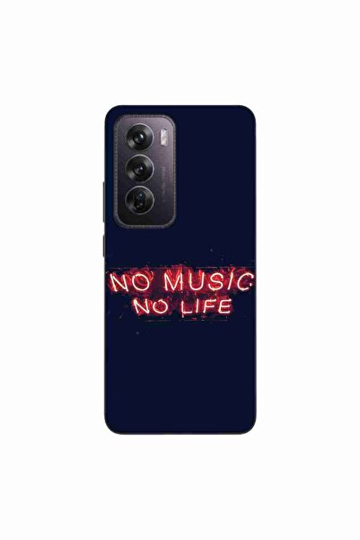 OEM Husa compatibila cu Oppo Reno12 Pro Silicon Gel Tpu Model No Music No Life