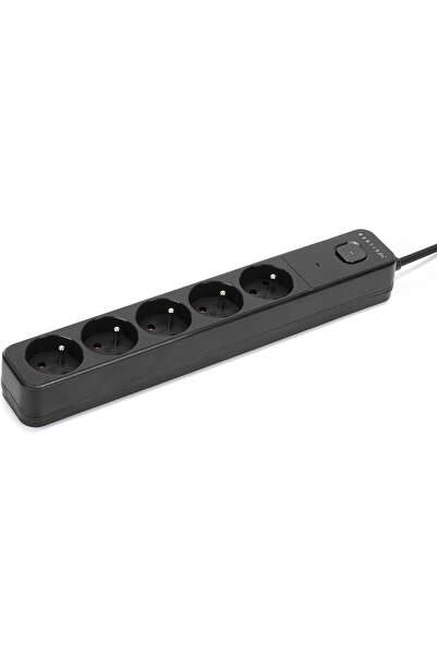MONTIS Prelungitor negru cu 5 prize, anti-supratensiune, 5m Mt187-Bk-5