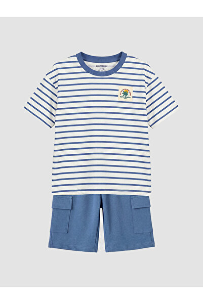 LC Waikiki Esvab • Modern & Distinctive Striped Cotton Boys' Set