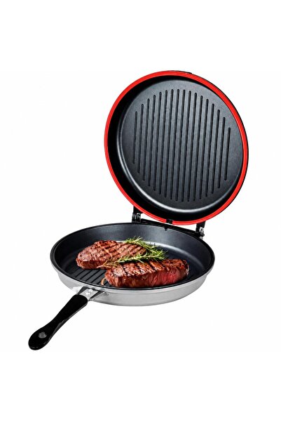 Tradeo 32cm Double Sided Grill Pan - Non Stick Die Cast Aluminum Flip Frying ...