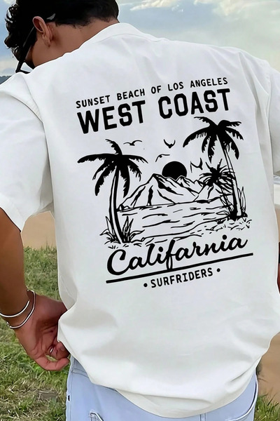 GENIUS STORE Men's T-Shirt Cotton Fabric Back Printed T-Shirt Street Fashion ...