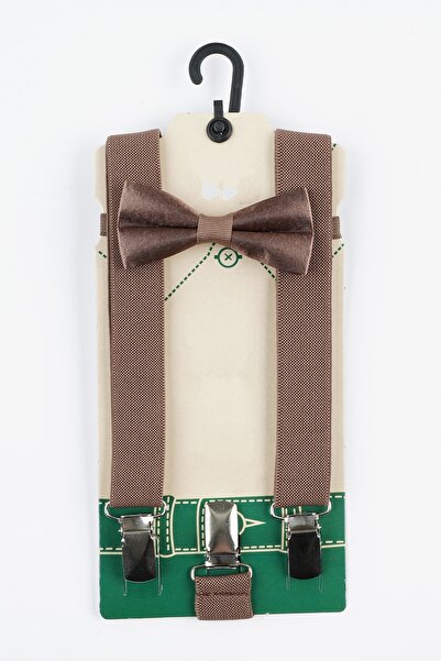 Masal Dünyası Bursa Boy's Trouser Suspenders and Bow Tie Set 1-10 Years Old