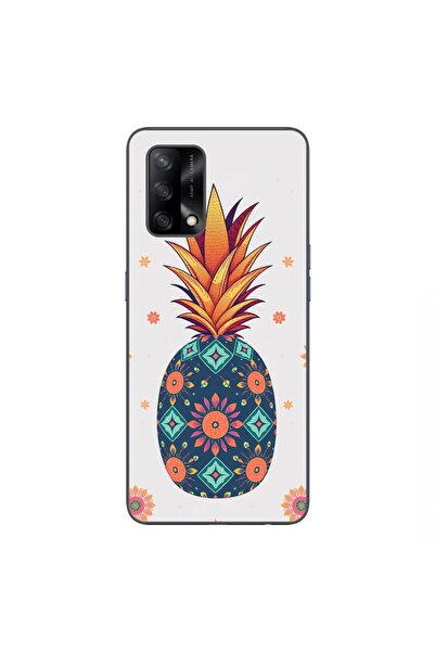 OEM Husa compatibila cu Oppo A74 4G Silicon Gel Tpu Model Floral Pineapple