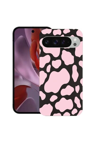 bestcase Θήκη για Google Pixel 9 Pro XL, Ροζ Αγελάδα, Λεπτή Σιλικόνη 0.8MM, Α...