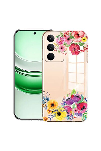 bestcase ¬Æ Husa Clear Silicon pentru Realme C71, Flowers, 2041144 T 56