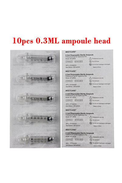 Choice9 10pcs 0.3ml head 0.3ml 0.5ml Ampoule Head for Hyaluron Acid Pen Shock...