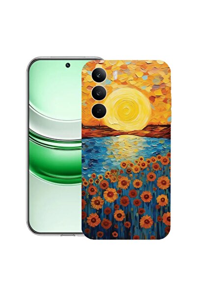 bestcase Husă transparentă din silicon pentru Realme C71, cu imprimeu floarea...