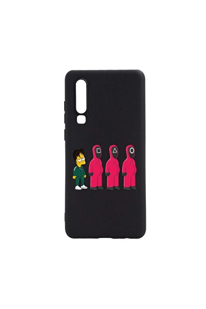 bestcase Θήκη σιλικόνης συμβατή με Huawei P30, Squid Game - Simpson, ανθεκτικ...