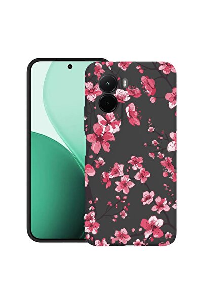 bestcase ¬Æ Husa TPU Ultra Slim Compatibila cu Poco M7, Floral - Cherry Bloss...