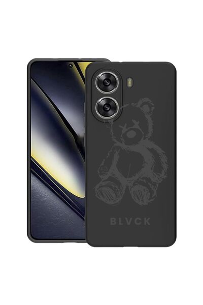 bestcase Husă pentru Poco X7 Pro 5G, Teddy Bear blvck, Silicon subțire de 0.8...