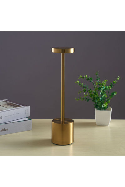 Choice USB Plug Gold MULTI LED Metal Desk Lamp 3-Color Touch Control Adjustab...