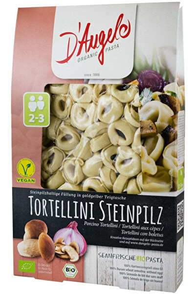 D'angelo Tortellini bio cu ciuperci si ceapa, 250g Pasta