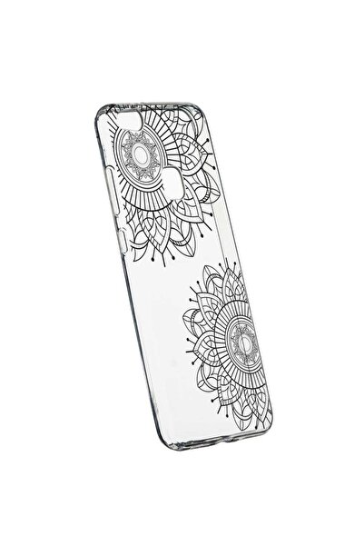 bestcase Husa Silicon, Transparent, Slim, Black Flower, 117, Huawei P10 LITE