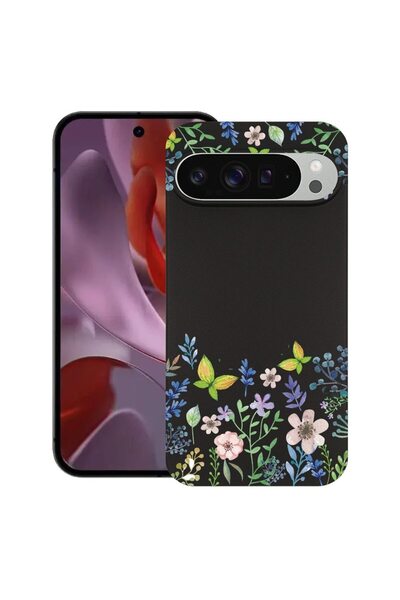 bestcase Husă pentru Google Pixel 9 Pro XL, Fluturi și Flori, Silicon Subțire...