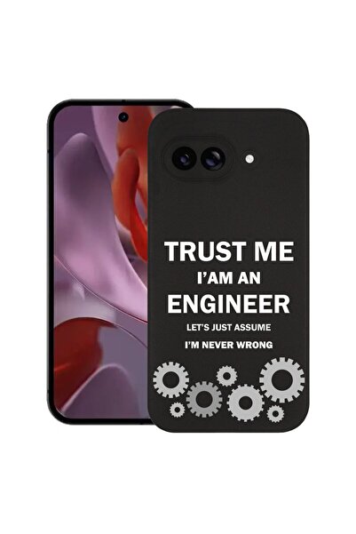 bestcase Тънък силиконов калъф за Google Pixel 9a, Доверете ми се, аз съм инж...