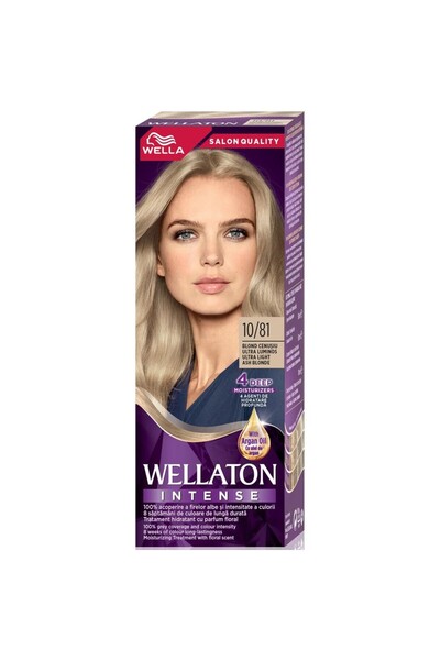 Wella Wellaton Set 2 x Vopsea de Par Permanenta Wellaton, 10/81 Blond Cenusiu...