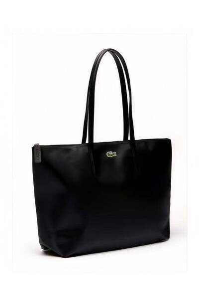 Lacoste Kids Women's L12.12 Concept Large Capacity Zipper Tote Bag - Large Black