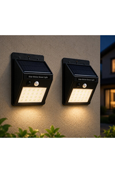 EGROSS 2 bucăți lampă solară de exterior cu LED-uri și senzor de mișcare