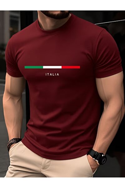 PAVRO Unisex Άνετο T-shirt με μικτό σχέδιο και στάμπα