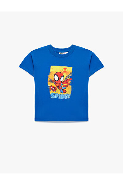 Koton Tricou cu mânecă scurtă din bumbac, cu imprimeu Spiderman, licențiat