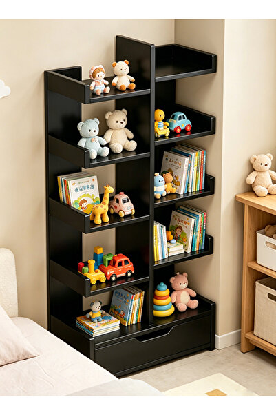 CozyWorld 10-Tier High-Capacity Free-Standing Wood Bookcase and Bookshelf Org...