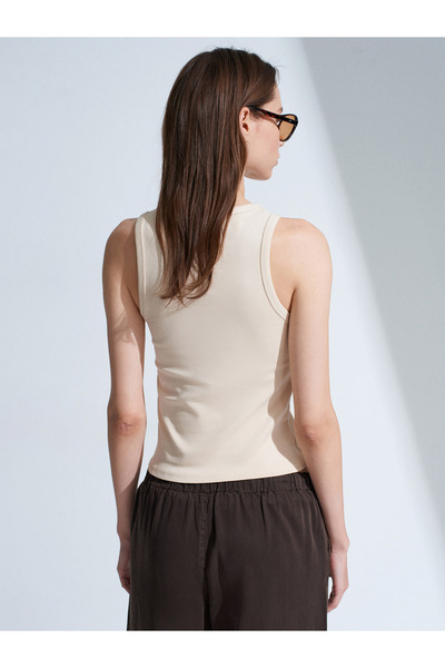 Dilvin 21259 Bisiklet Yaka Top-Taş