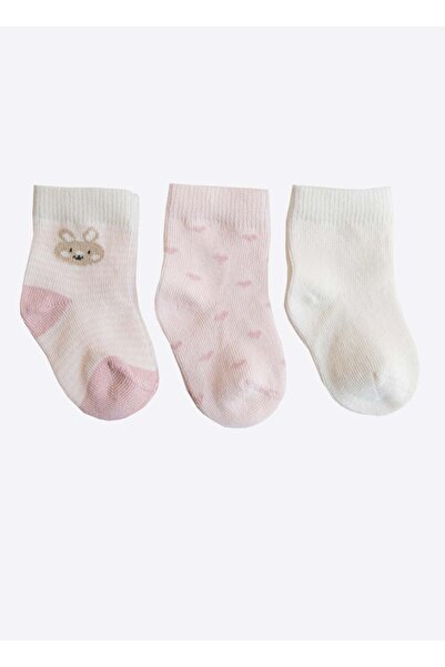 kitikate Organic Liliy 3-Pack Socks Pink